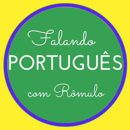 Logomarca de Falando Português com Romulo